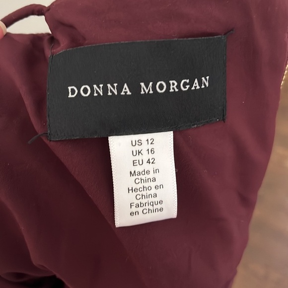 Anthropologie Dress Donna Morgan Renata Lace dress size 12 burgundy - Picture 11 of 11